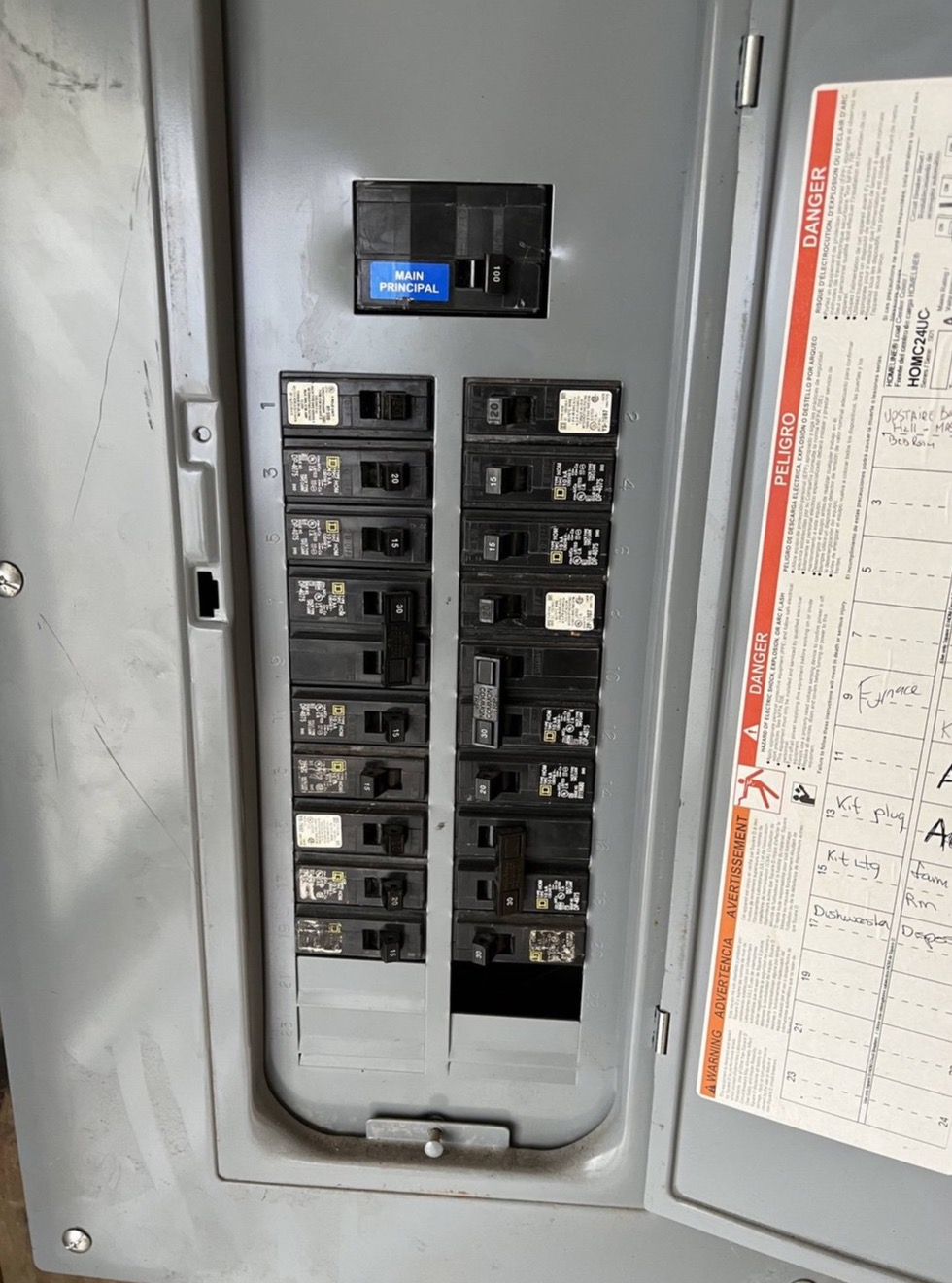 Electrical panel at 2918 Lockport Road