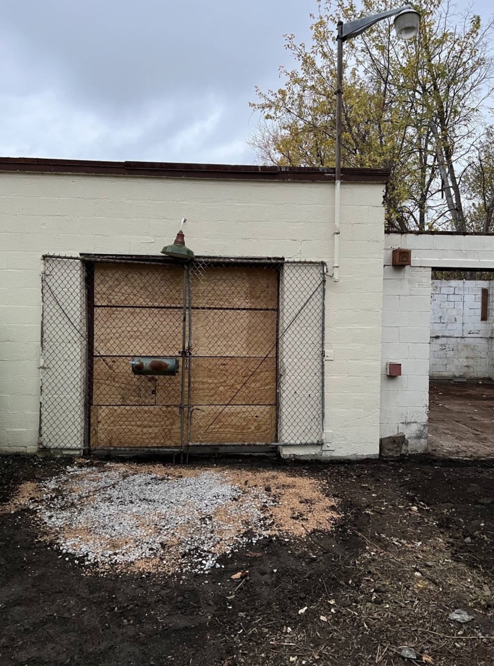 Rear warehouse loading door at 2918 Lockport Road